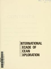 Cover of: International Decade of Ocean Exploration