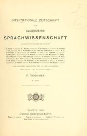 Cover of: Internationale Zeitschrift für allgemeine Sprachwissenschaft. by 