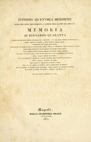 Cover of: Intorno ad un'osca iscrizione incisa nel cippo disotterrato a Pompei nell'agosto de MDCCCLI: memoria