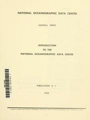 Cover of: Introduction to the National Oceanographic Data Center.