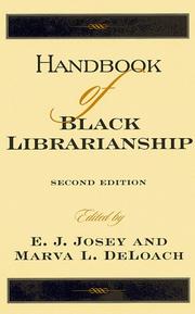 Cover of: Handbook of Black librarianship by edited by E.J. Josey and Marva L. DeLoach.