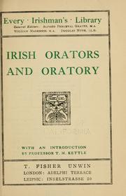 Cover of: Irish orators and oratory