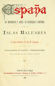 Islas Baleares by Pablo Piferrer y Fábregas