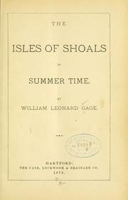 Cover of: The Isles of Shoals in summer time.