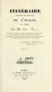 Cover of: Itinéraire descriptif et instructif de l'Italie en 1833