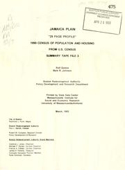 Cover of: Jamaica plain "29 page profile" 1990 census of population and housing from U.S. census summary tape file 3. by Boston Redevelopment Authority