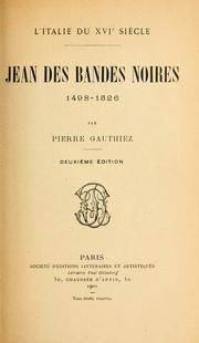 Cover of: Jean des bandes noires, 1498-1526