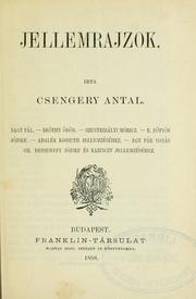 Cover of: Jellemrajzok by Antal Csengery