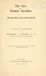 Cover of: The Jew and human sacrifice by Strack, Hermann Leberecht