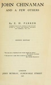 Cover of: John Chinaman and a few others. by Edward Harper Parker