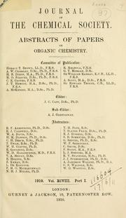 Cover of: Journal. by Chemical Society (Great Britain)