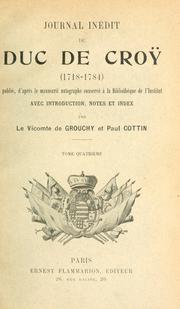 Cover of: Journal inédit, 1718-1784