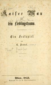 Front cover of Kaiser Max und sein Lieblingstraum by Faust Pachler