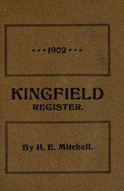 Kingfield register by Mitchell, H. E.