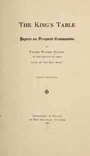 Cover of: King's table: papers on frequent communion