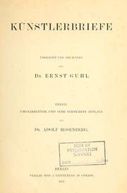 Cover of: Künstlerbriefe. by Ernst Guhl