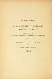 Cover of: comédie-francaise [1905-1906]: dessins.  Avec la préf. de Robert de Montesquiou.