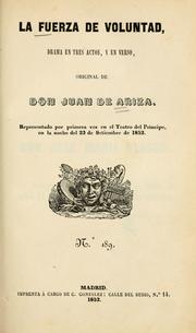 Cover of: La fuerza de voluntad by Juan de Ariza