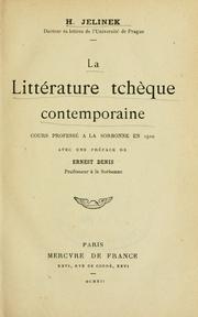 Cover of: La littérature tchèque contemporaine by Hanuš Jelínek