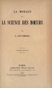 Cover of: morale et la science des murs