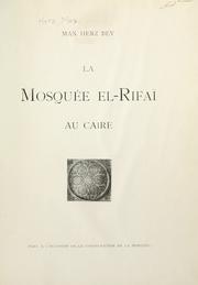 Cover of: mosquée el-Rifaï au Caire