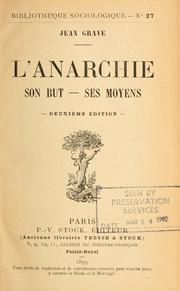 Cover of: L' anarchie by Jean Grave