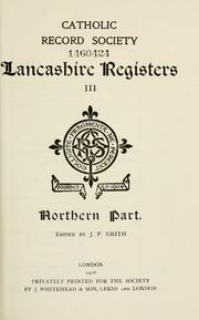 Cover of: Lancashire registers III