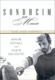 Cover of: Sondheim on Music | Mark Eden Horowitz