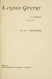 Cover of: Landed gentry by William Somerset Maugham