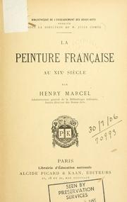 Cover of: La peinture française au XIXe siècle.