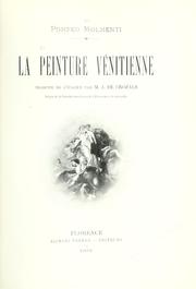 Cover of: La peinture vénitienne