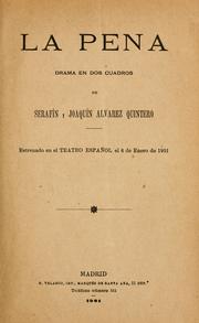 Cover of: La pena: drama en dos cuadros