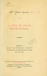 Cover of: La poesie des Persans sous les Khadjars.