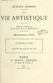 Cover of: La vie artistique. by Gustave Geffroy