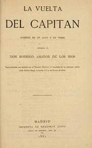 Cover of: vuelta del capitán: comedia en un acto y en verso