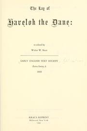 Cover of: The lay of Havelok the Dane: composed in the reign of Edward I, about A.D. 1280.