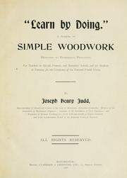 Cover of: Learn by doing | Joseph Henry Judd