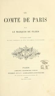 Cover of Le comte de Paris