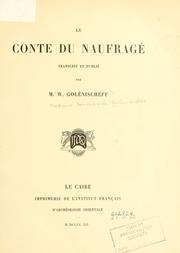Cover of: Le conte du naufrage: transcrit e publié.