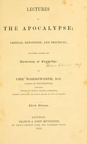 Cover of: Lectures on the Apocalypse by Wordsworth, Christopher