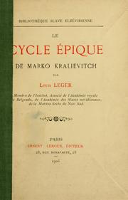 Cover of: cycle épique de Marko Kralievitch.