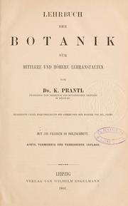 Cover of: Lehrbuch der Botanik by Karl Anton Eugen Prantl
