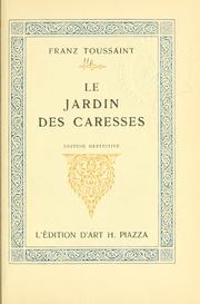 Cover of: jardin des caresses.