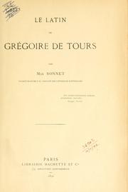 Cover of: latin de grégoire de Tours.