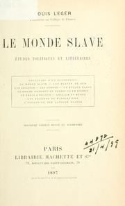 Cover of: monde slave: études politiques et littéraires.