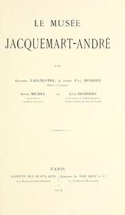 Cover of: Le Musée Jacquemart-André. par G. Lafenestre [et al.] by 