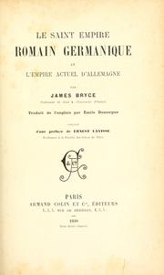 Cover of: Le Saint empire romain germanique et l'Empire actuel d'Allemagne