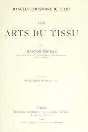 Cover of: Les arts du tissu