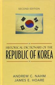 Cover of: Historical Dictionary of the Republic of Korea (Historical Dictionaries of Asia, Oceania, and the Middle East) by Hoare James E.