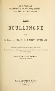Cover of: Les Boullongne. by Amédée de Caix de Saint-Aymour